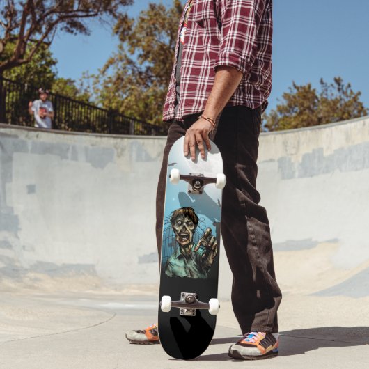 Scary Zombie Graveyard Full Moon Funny Skateboard (Buiten 2)