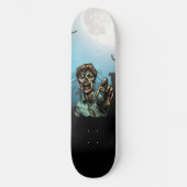 Scary Zombie Graveyard Full Moon Funny Skateboard (Voorkant)
