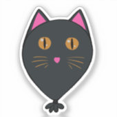 Scat de Halloween ballon Sticker (Voorkant)