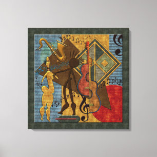 Scat Masters Jazz Series Wrapped Canvas Afdruk