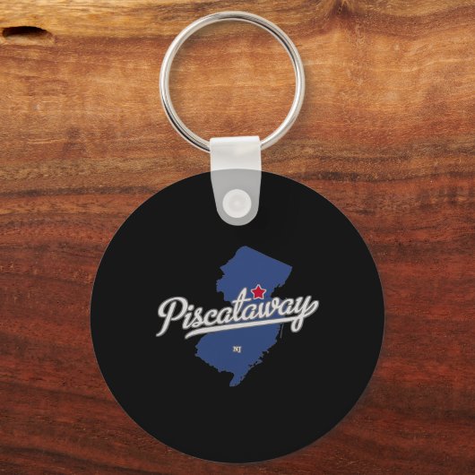 Scataway New Jersey Nj Map Sleutelhanger (Voorkant)