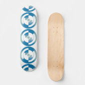 Scateboard met draaiende Abstracte cirkels Skateboard (Voorkant)