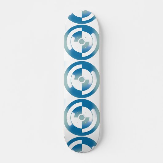 Scateboard met draaiende Abstracte cirkels Skateboard (Voorkant)
