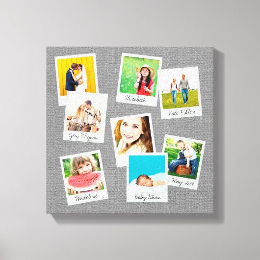 Scatered Instagram Photo Collage Canvas Afdruk (Voorkant)