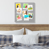 Scatered Instagram Photo Collage Canvas Afdruk (Insitu (Slaapkamer))