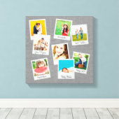 Scatered Instagram Photo Collage Canvas Afdruk (Insitu (Houten vloer))