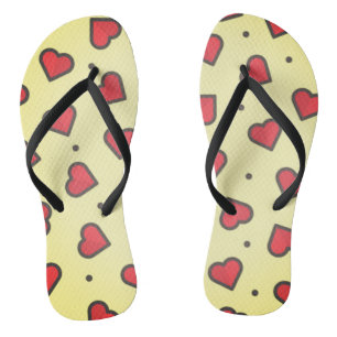Scatered Red Hearts Summer Sandal Teenslippers