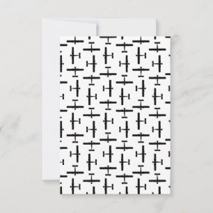 Scatered vliegtuig Art CUSTOM BG COLOR Bedankkaart