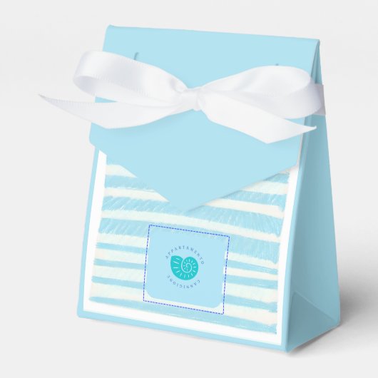 Scatola con fiocco personalizzabilePaper Favor Box Bedankdoosjes (Voorkant Zijde)