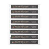 Scatted Holly Wraparound Étiquette de adresse de N (Feuille)