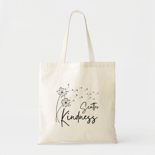Scatter Kindness Heart Dandelion Canvas tas (Voorkant)