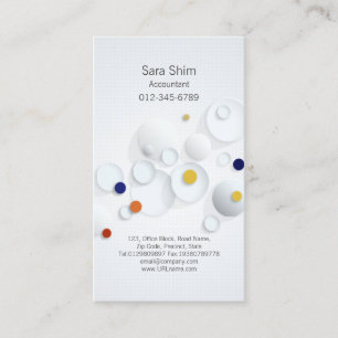 Scatter points 3D Carte de visite de comptabilité