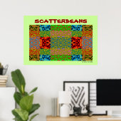 Scatterbeans Multi Color Collage Poster (Bureau à domicile)