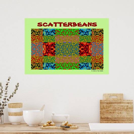 Scatterbeans Multi Color Collage Poster (Cuisine)