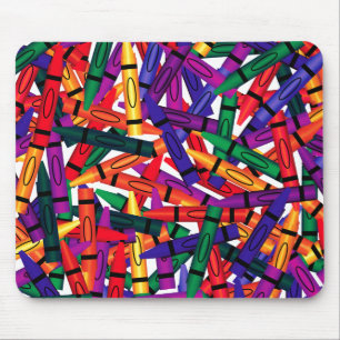 Scattered Crayons Mousepad Muismat