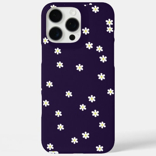 Scattered Daisies on Deep Purple Phone Case (Achterkant)