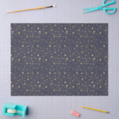 Scattered Gold Navy Blue Stars Tissuepapier (Craft)