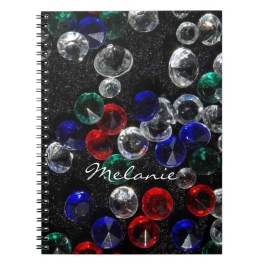 Scattered Jewels and Gemstones Personalised Notitieboek (Voorkant)