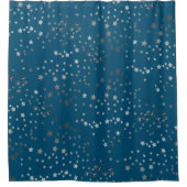 Scattered Stars on Blue Douchegordijn (Voorkant)