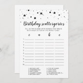 Scattergories Anniversaire Jeu modifiable Carte (Devant / Derrière)