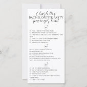 Scavenger Hunt Bachelorette Party Fotospel Kaart (Voorkant)