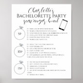 Scavenger Hunt Bachelorette Party Fotospel Poster (Voorkant)