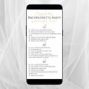 Scavenger Hunt Bachelorette Party Gouden gPhoto sp Kaart