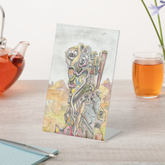 Scavenger Reclamebord Met Voetstuk