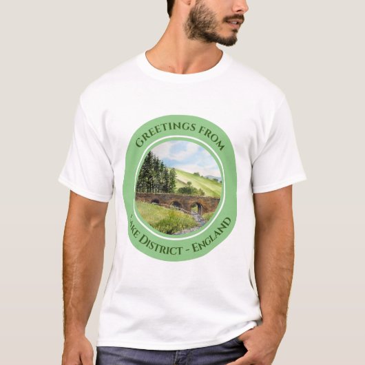 Scawgill Bridge over het Aiken Lake District UK T-shirt (Voorkant)