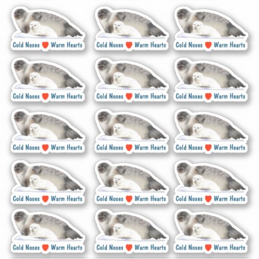 Sceau anné - Sticker à coeur chaud à nez froid (Devant)