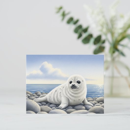 Sceau d'approbation Bébé Animaux sauvages Carte po (Debout devant)