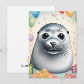 Sceau de célébration : Modèle de la carte d'annive (Devant / Derrière)