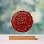 Sceau de certificat en cire rouge 3D modifiable pe (Neutre)