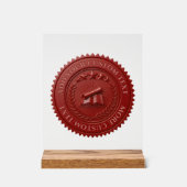 Sceau de certificat en cire rouge 3D modifiable pe (Recto)