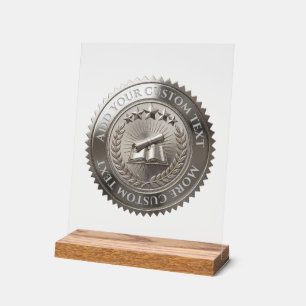 Sceau de certificat en feuille d'argent 3D modifia