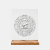 Sceau de certificat en feuille de cire blanche 3D (Recto)