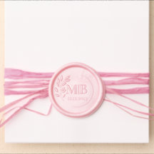 Mariage Date - Initiales - Sticker à cire