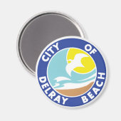 Sceau de Delray Beach, Floride Magnet (Recto/Verso)