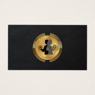 Sceau de feuille métallique or   Cuir   Logo Fitne