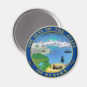 Sceau de l'Alaska State USA Magnet (Recto/Verso)