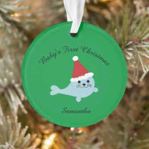 Sceau de Noël de premier Noël de bébé
