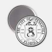 Sceau de Pensacola, Floride Magnet (Recto/Verso)