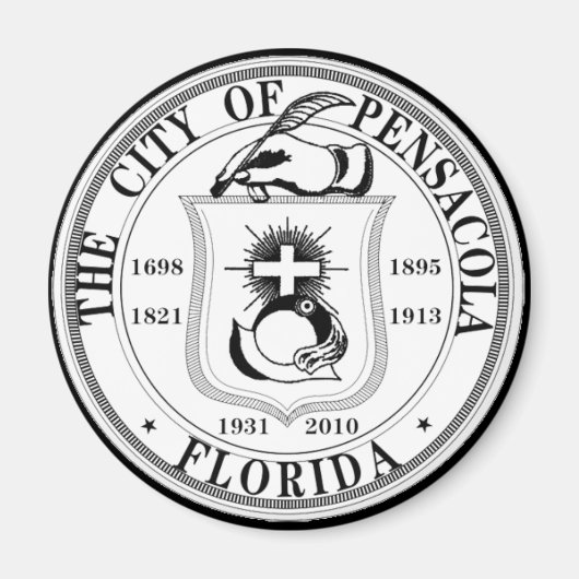 Sceau de Pensacola, Floride Magnet (Devant)