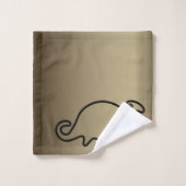 Sceau de serviettes en or et en noir de Nazca Line (Gant de toilette)