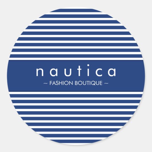 SCEAU DE STICKER :: rayé nautique 4 (Devant)