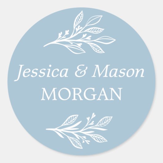 Sceau d'enveloppe bleu rustique Dusty - Stickers F (Devant)