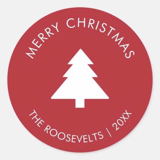 Sceau d'enveloppe Étiquette moderne de l'arbre de  (Devant)