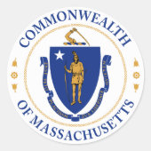 Sceau du Commonwealth du Massachusetts Sticker (Devant)