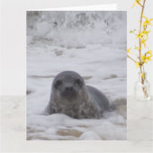 Sceau - Photo d'animal Imprimer grande carte de vo (Fleur jaune)