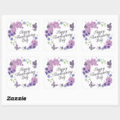 Sceau simple Bon thanksgiving Papillons Sticker (Feuille)